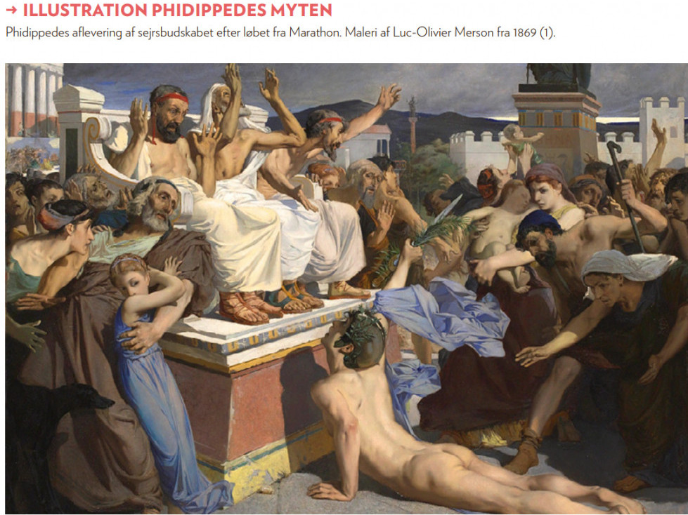 The suffering of Pheidippides his hazardous marathon The Marathon Legend Illustration