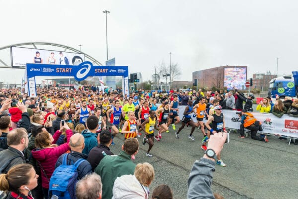 Running a marathon - Marathon race start