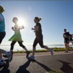 Running style seen from the side