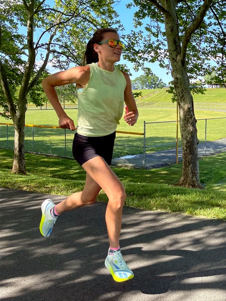 running a marathon - Woman running