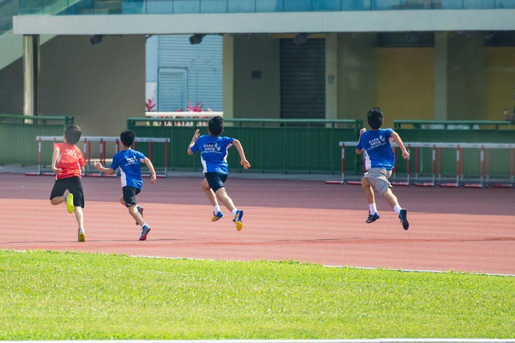 running-all-Life-four-children-running