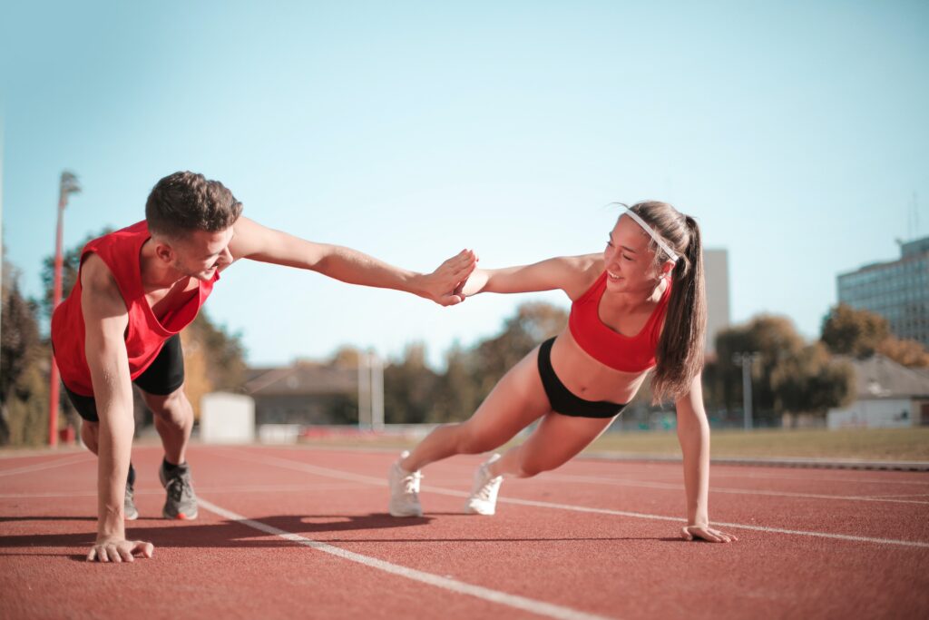 Improving-Endurance-Workouts-With-Focus-On-Running-Is-Amazing-Two-Buddies-Exercises-On-A-Stadium