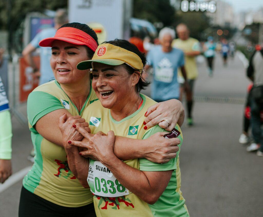 Xtreme-Xperience-In-A-Marathon-Makes-Powerful-Breakthroughs-Two-Ladies-Hug-Each-Other-After-A-Marathon