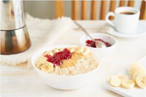 marathon runner diet - breakfast served on table