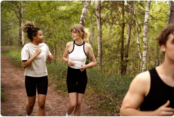 Three runners using the Borg Scale to judge running effort