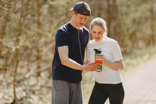 music for running two runners finding music on smartphone