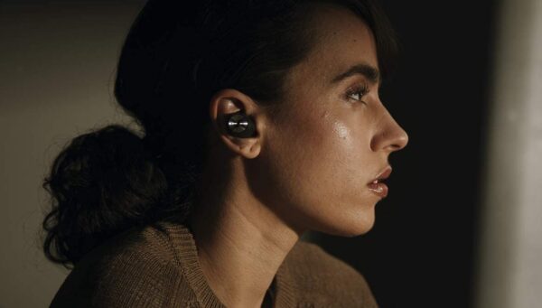 Sennheiser Momentum true wireless bluetooth earbuds fingertip touch control in ear woman