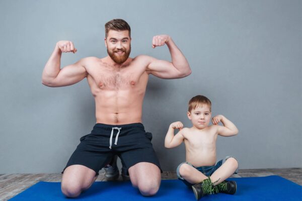cardio workouts from home man and son