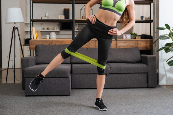 cardio workouts from home resistance band