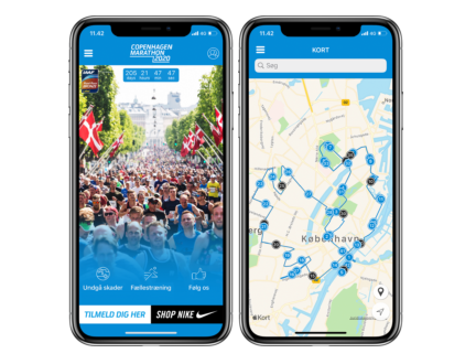 City marathon - Iphone with marathon app