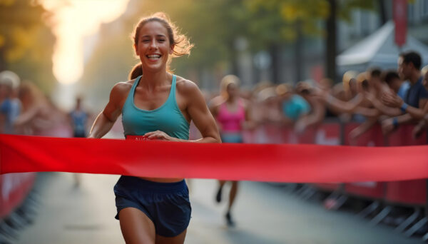 How to Build Mental Strength for Marathon Running - finish line banner