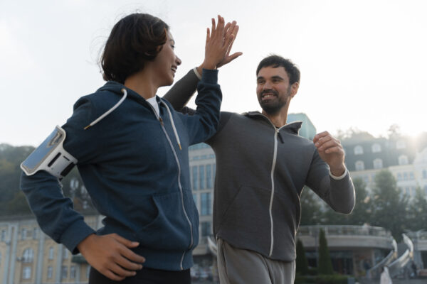 High five after training